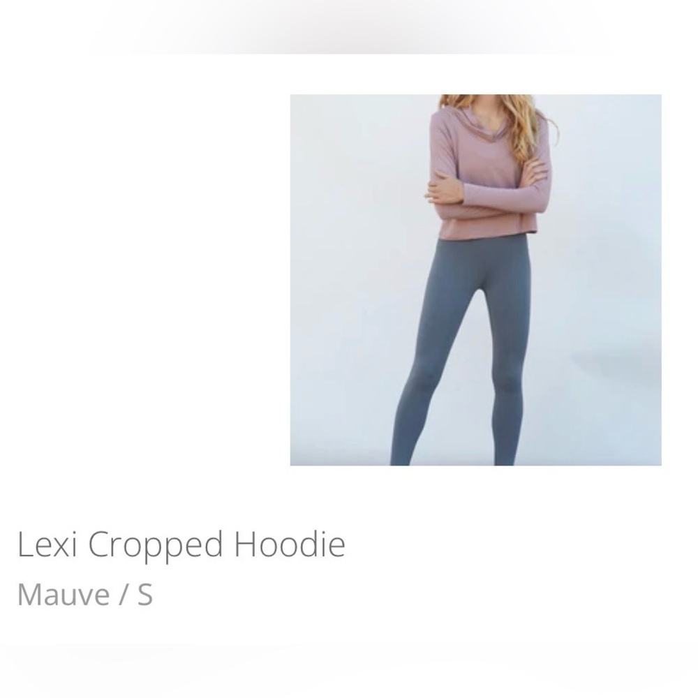 Montiel Lexi Cropped Hoodie - Mauve - SOLD OUT COLOR